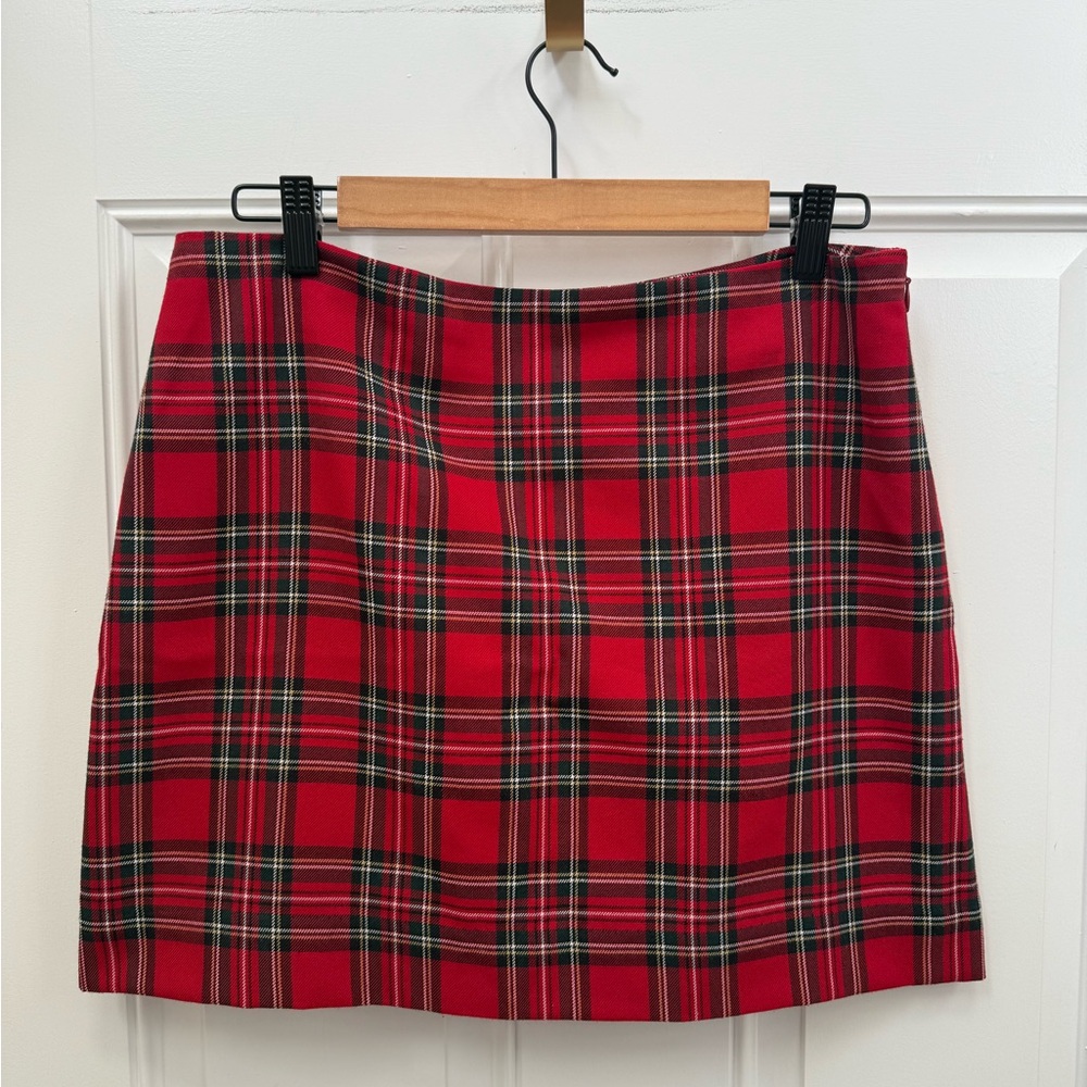 Talbots Red Plaid Mini Skirt